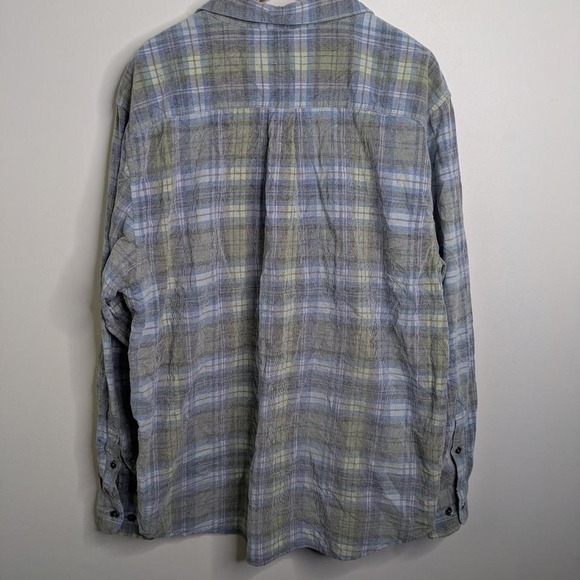 Tommy Bahama Coastline Cord blue plaid button up shirt coastal XL Corduroy - Picture 7 of 8